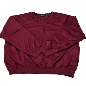 ✨2/$25 PGA Tour Maroon Windbreaker removable sleeve water proof wind resistant
